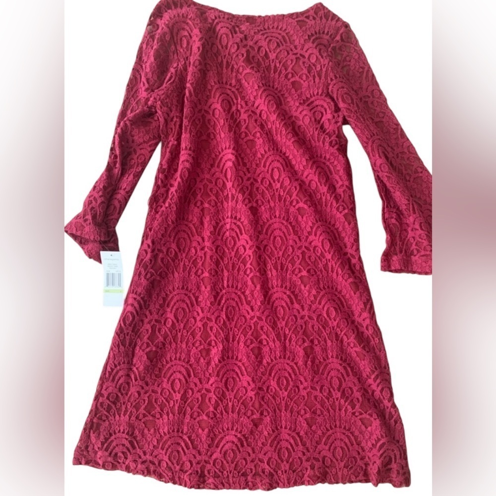 Wine colored lace dress size 4